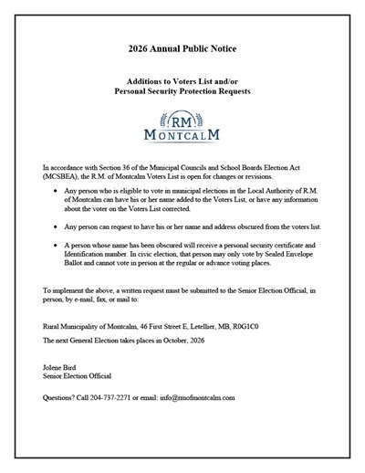 2026 Annual Public Notice