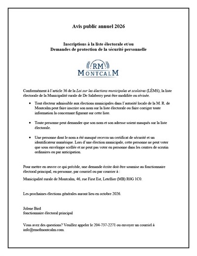 Avis public annuel 2026